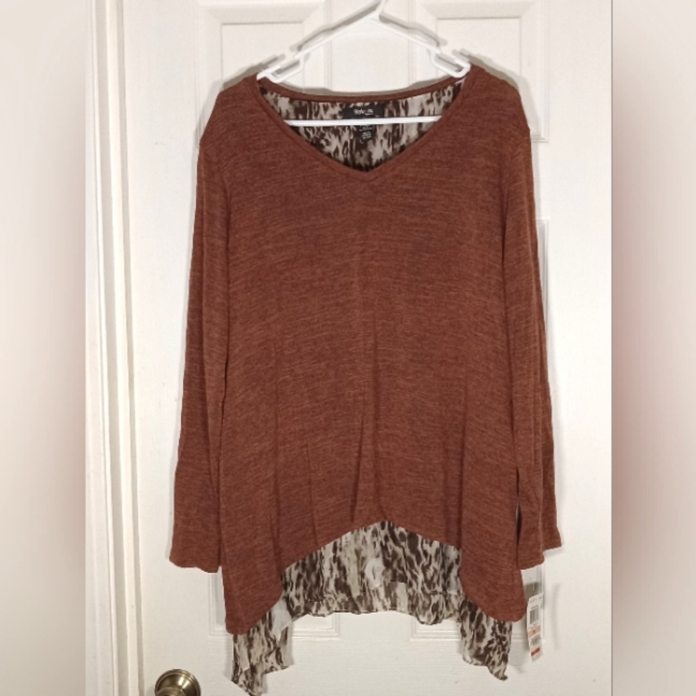 Knit Tunic Style & CO. Vintage Soul 2X